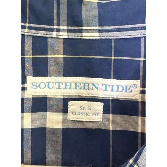 Southern Tide blue plaid long sleeves casual shirt size Small - Picture 3 of 12